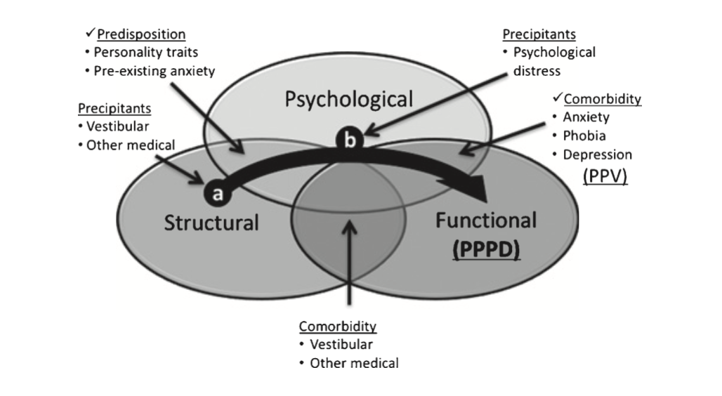 Figure: Putative mechanisms of persistent postural perceptual dizziness, from Staab et al. (2017).