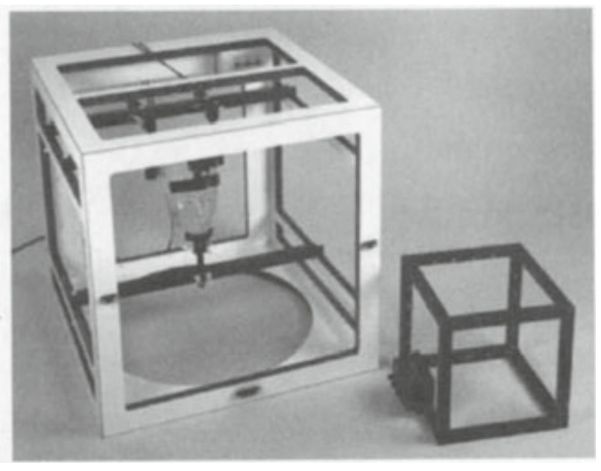 Figure: Examples of cubic magnetic field coil frames for the head (left) and eyes (right).  From Duchowski (2003, p. 57).