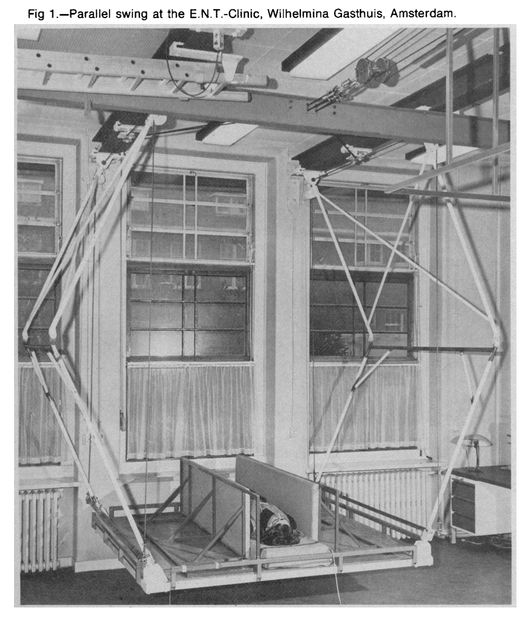 Figure: Photograph of an actual parallel swing.  From Green et al. (1974).