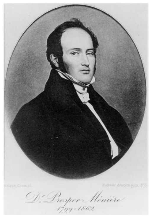 Figure: Prosper Meniere (1799 - 1862).  From Hawkins (2004).