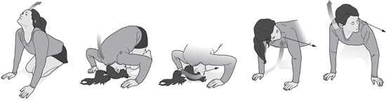 Figure: Left-sided Foster maneuver for treating left-sided posterior canal BPPV. From https://www.todaysgeriatricmedicine.com/archive/MA19p24.shtml (accessed 2/17/2025).